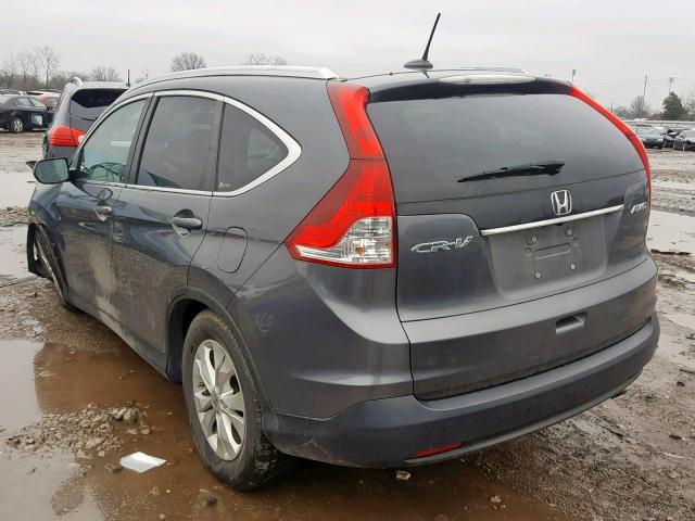 5J6RM4H72CL000101 - 2012 HONDA CR-V EXL GRAY photo 3