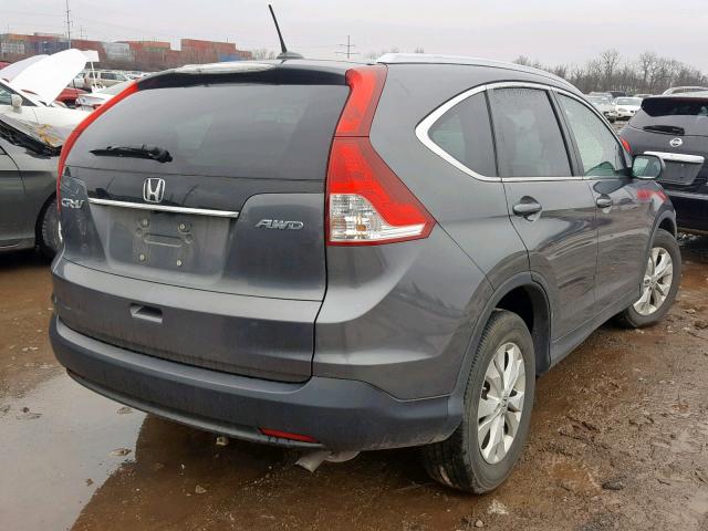 5J6RM4H72CL000101 - 2012 HONDA CR-V EXL GRAY photo 4