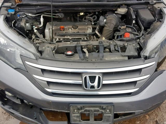 5J6RM4H72CL000101 - 2012 HONDA CR-V EXL GRAY photo 7