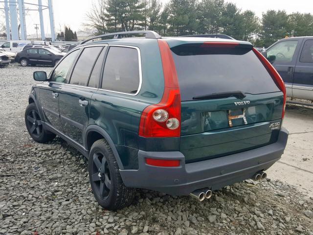 YV1CZ91H141036883 - 2004 VOLVO XC90 T6 GREEN photo 3