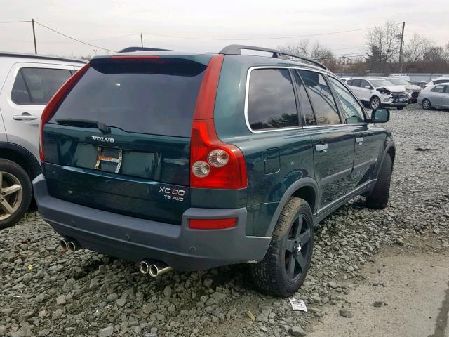 YV1CZ91H141036883 - 2004 VOLVO XC90 T6 GREEN photo 4