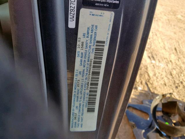 3VWBK31C94M408591 - 2004 VOLKSWAGEN NEW BEETLE Gümüş foto 10