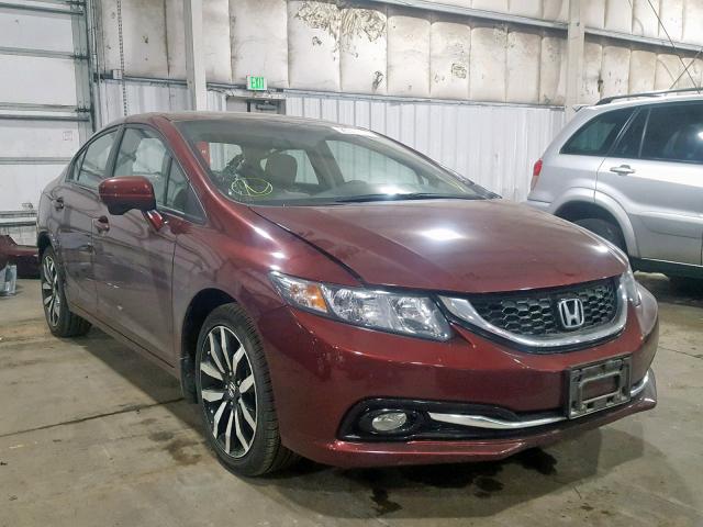 19XFB2F90FE209664 - 2015 HONDA CIVIC EXL BURGUNDY photo 1