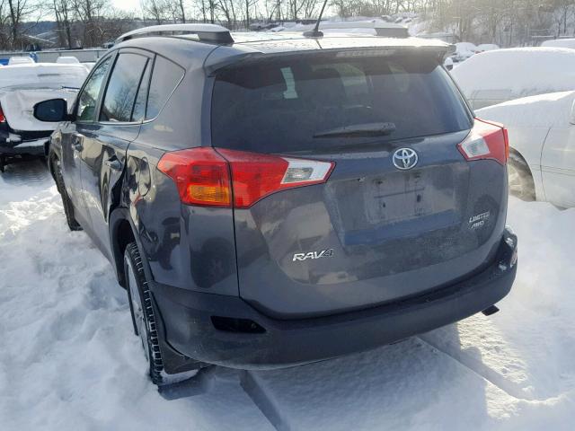 2T3DFREV6DW117169 - 2013 TOYOTA RAV4 LIMIT GRAY photo 3