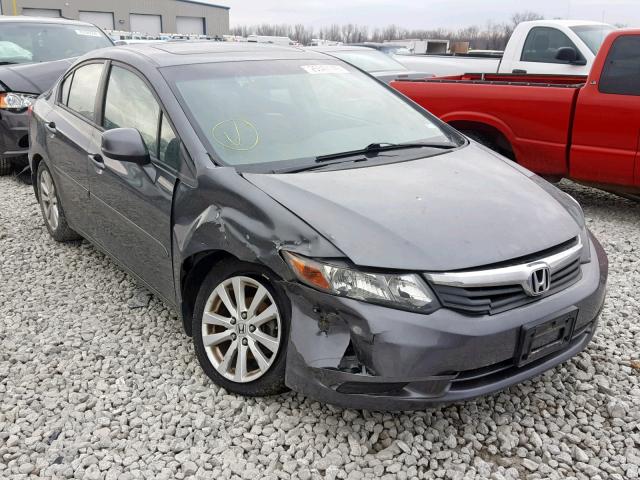 19XFB2F92CE056538 - 2012 HONDA CIVIC EXL GRAY photo 1