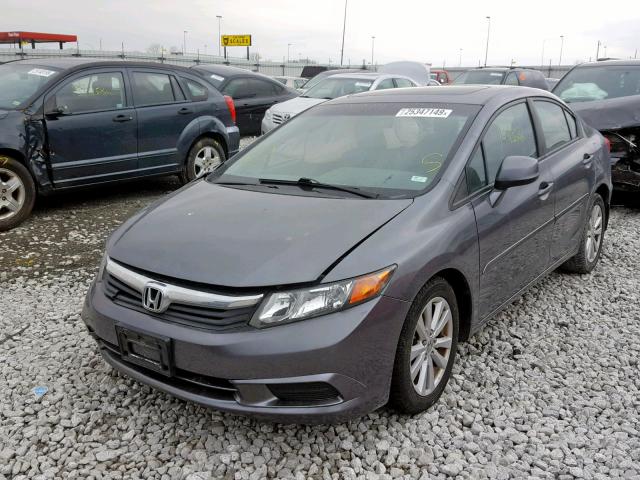 19XFB2F92CE056538 - 2012 HONDA CIVIC EXL GRAY photo 2