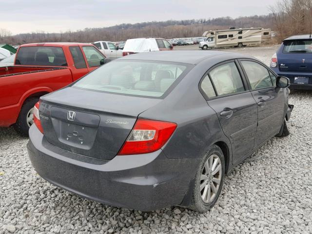 19XFB2F92CE056538 - 2012 HONDA CIVIC EXL GRAY photo 4