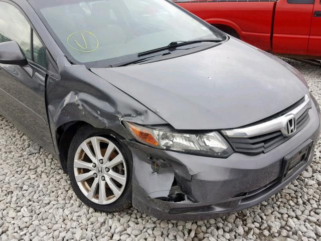 19XFB2F92CE056538 - 2012 HONDA CIVIC EXL GRAY photo 9