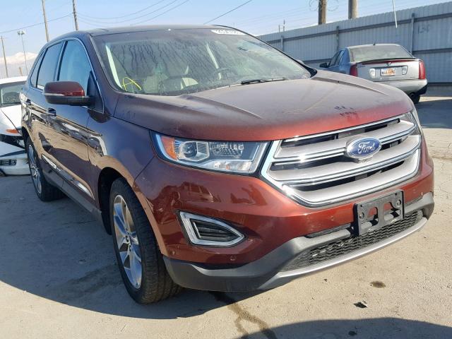 2FMPK4K82GBC13555 - 2016 FORD EDGE TITAN BROWN photo 1