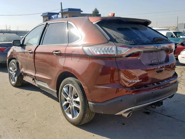 2FMPK4K82GBC13555 - 2016 FORD EDGE TITAN BROWN photo 3