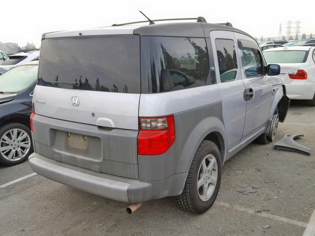 5J6YH28263L005472 - 2003 HONDA ELEMENT DX SILVER photo 4