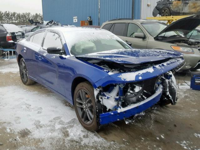 2C3CDXJG3KH523960 - 2019 DODGE CHARGER SX BLUE photo 1