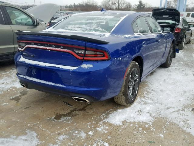 2C3CDXJG3KH523960 - 2019 DODGE CHARGER SX BLUE photo 4