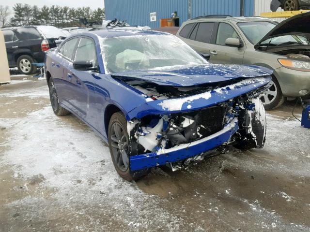 2C3CDXJG3KH523960 - 2019 DODGE CHARGER SX BLUE photo 9