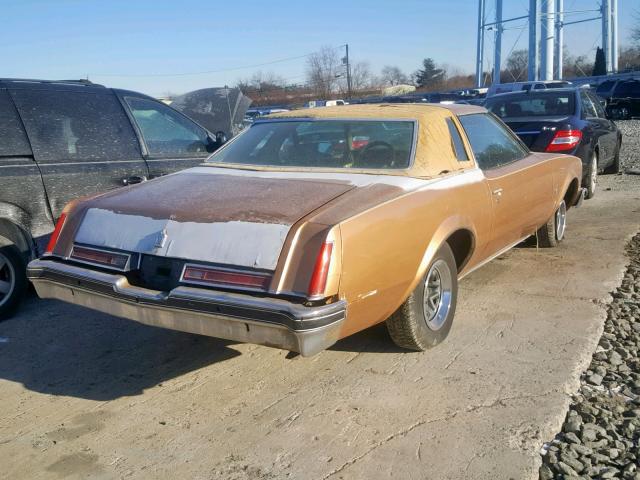 4J57C7G119204 - 1977 BUICK REGAL GOLD photo 4