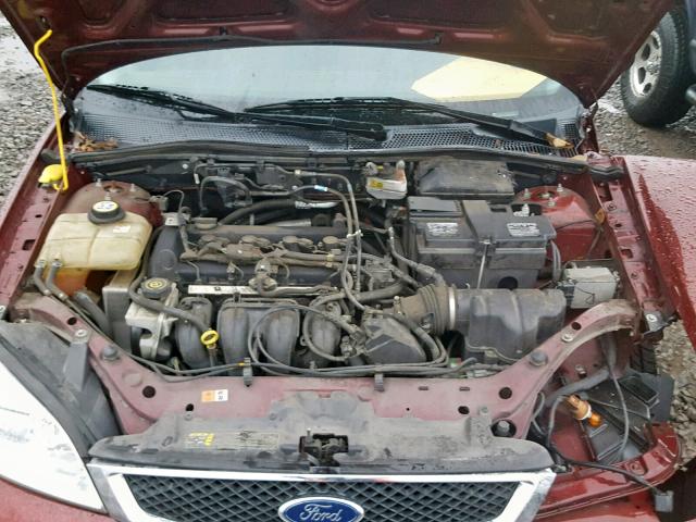 1FAHP34N17W272298 - 2007 FORD FOCUS ZX4 MAROON photo 7