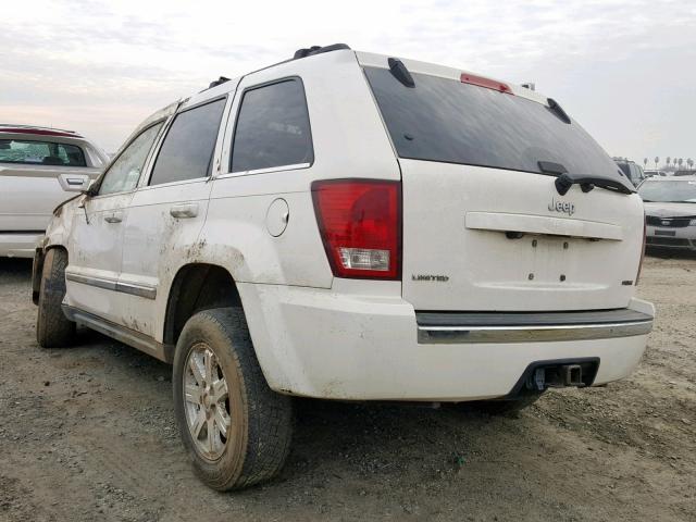 1J8HS58298C117420 - 2008 JEEP GRAND CHER WHITE photo 3