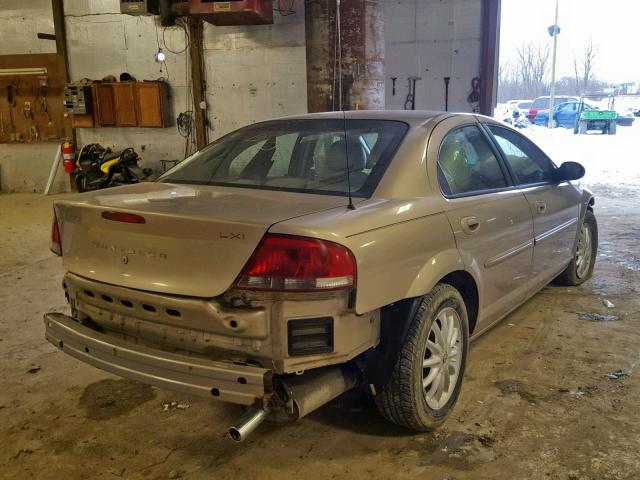 1C3EL56R02N130919 - 2002 CHRYSLER SEBRING LX TAN photo 4