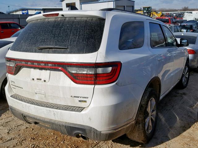 1C4RDJDG8EC976378 - 2014 DODGE DURANGO LI WHITE photo 4