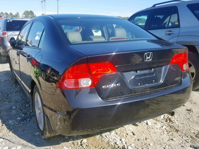 2HGFA16938H329870 - 2008 HONDA CIVIC EXL BLACK photo 3