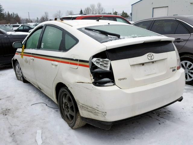 JTDKB20U383362139 - 2008 TOYOTA PRIUS WHITE photo 3