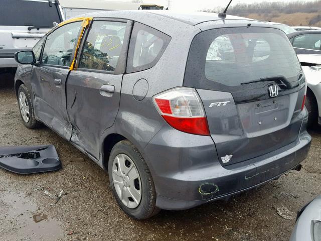 JHMGE8H33DC073346 - 2013 HONDA FIT CHARCOAL photo 3