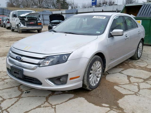 3FADP0L37BR107848 - 2011 FORD FUSION HYB SILVER photo 2