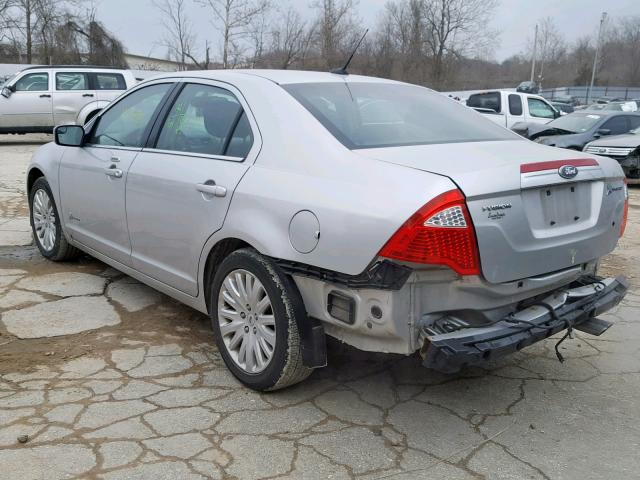 3FADP0L37BR107848 - 2011 FORD FUSION HYB SILVER photo 3