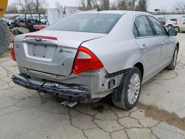 3FADP0L37BR107848 - 2011 FORD FUSION HYB SILVER photo 4