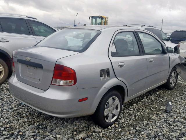 KL1TD56616B514714 - 2006 CHEVROLET AVEO BASE Сұр фото 4