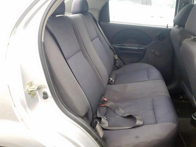 KL1TD56616B514714 - 2006 CHEVROLET AVEO BASE Сұр фото 6