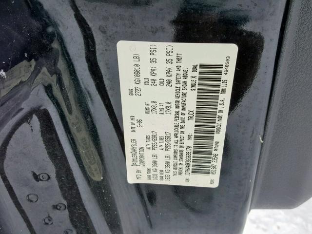 1D7HW48K86S699170 - 2006 DODGE DAKOTA QUA BLACK photo 10