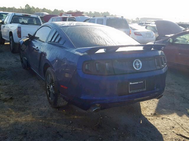 1ZVBP8AM5E5326727 - 2014 FORD MUSTANG BLUE photo 3