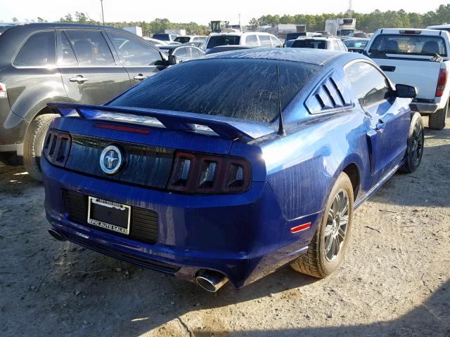 1ZVBP8AM5E5326727 - 2014 FORD MUSTANG BLUE photo 4