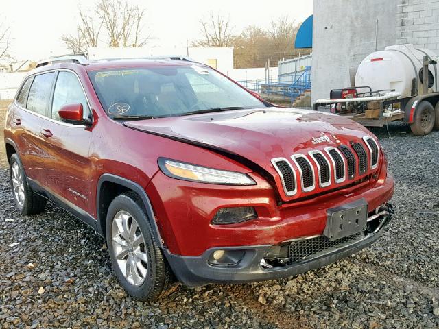 1C4PJMDS3FW752845 - 2015 JEEP CHEROKEE L RED photo 1