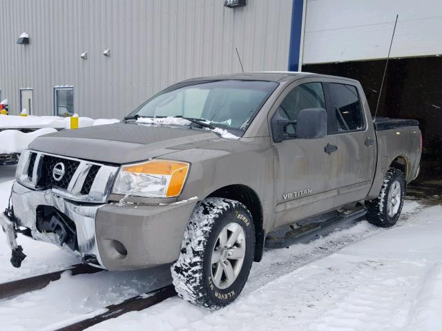 1N6AA07C29N307586 - 2009 NISSAN TITAN XE SILVER photo 2