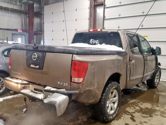 1N6AA07C29N307586 - 2009 NISSAN TITAN XE SILVER photo 4