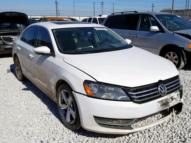 1VWBH7A38CC067092 - 2012 VOLKSWAGEN PASSAT SE WHITE photo 1