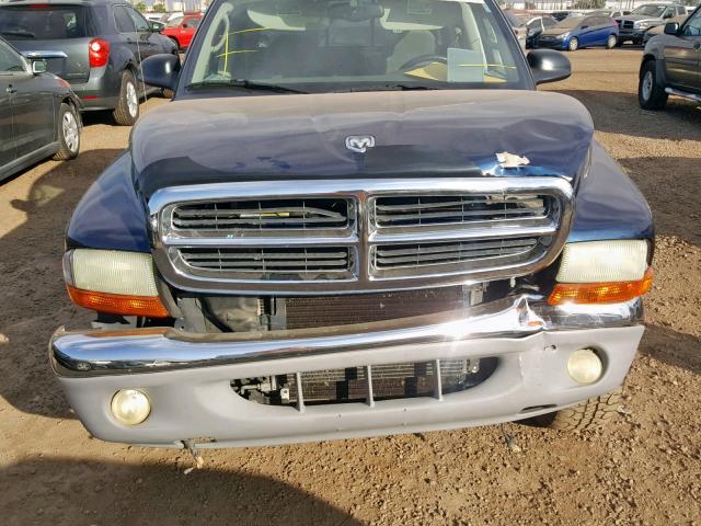 1D7HG48N63S137853 - 2003 DODGE DAKOTA QUA BLUE photo 9