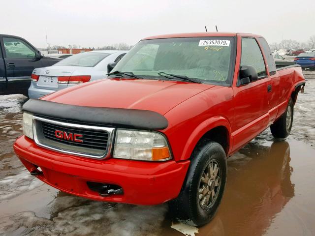 1GTDT19W728222786 - 2002 GMC SONOMA RED photo 2