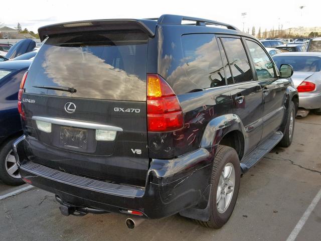 JTJBT20X050071938 - 2005 LEXUS GX 470 BLACK photo 4