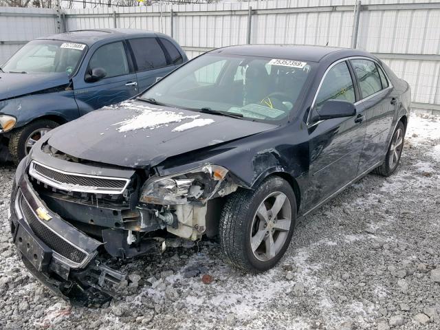1G1ZC5E11BF398051 - 2011 CHEVROLET MALIBU 1LT BLACK photo 2