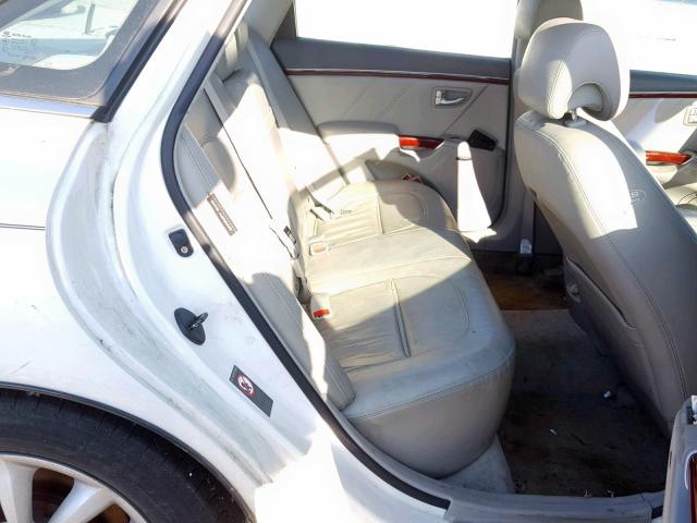 KMHFC46F96A099517 - 2006 HYUNDAI AZERA SE WHITE photo 6