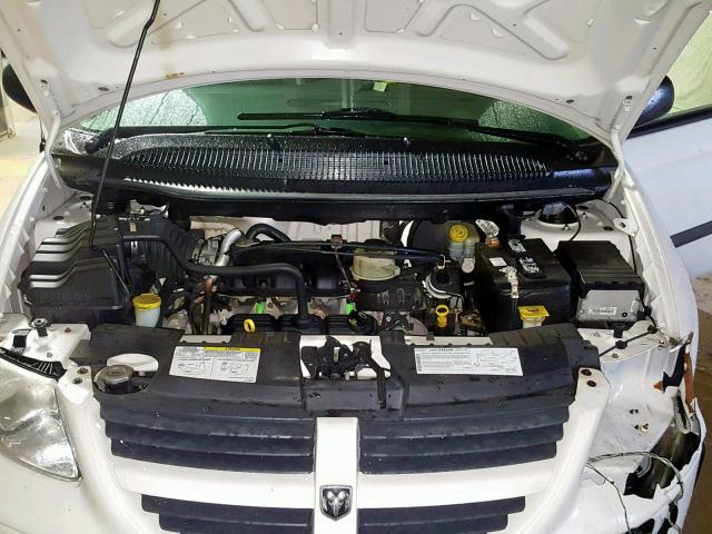 1D4GP45R07B204727 - 2007 DODGE CARAVAN SX WHITE photo 7