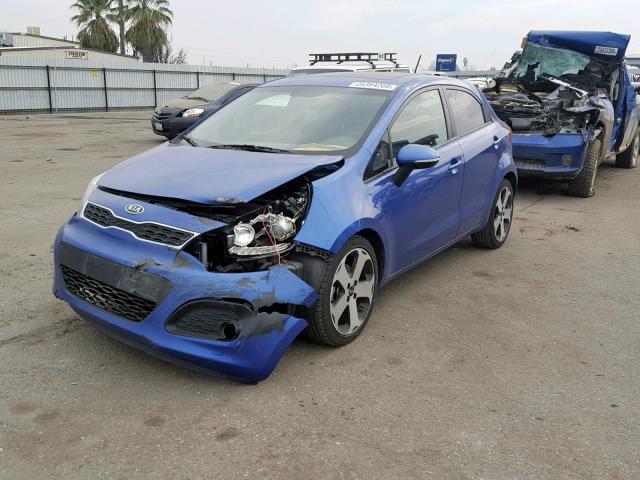 KNADN5A33C6089957 - 2012 KIA RIO EX BLUE photo 2