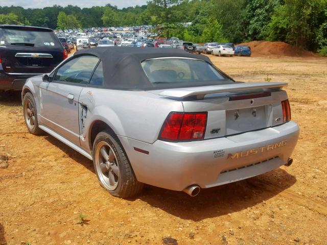 1FAFP45X43F420306 - 2003 FORD MUSTANG GT SILVER photo 3