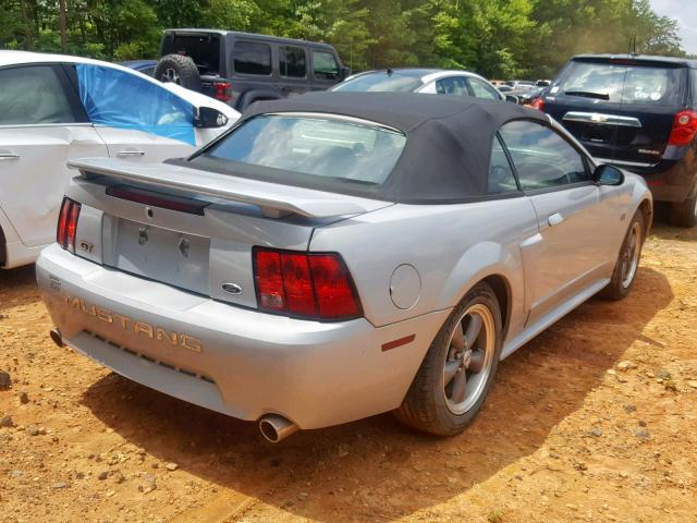 1FAFP45X43F420306 - 2003 FORD MUSTANG GT SILVER photo 4