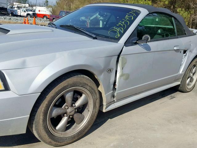 1FAFP45X43F420306 - 2003 FORD MUSTANG GT SILVER photo 9