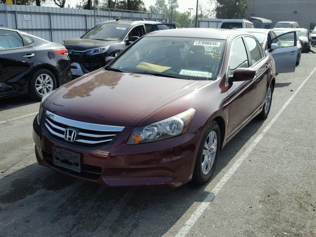 1HGCP2F45BA007720 - 2011 HONDA ACCORD LXP BURGUNDY photo 2