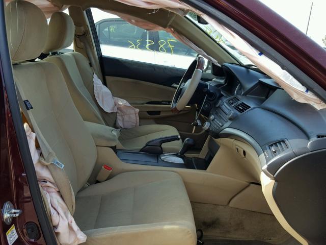 1HGCP2F45BA007720 - 2011 HONDA ACCORD LXP BURGUNDY photo 5